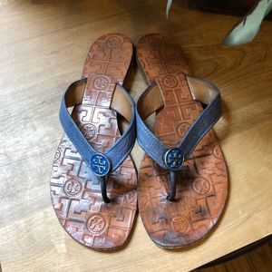 Tory Burch sandals, blue, Sz. 7.5